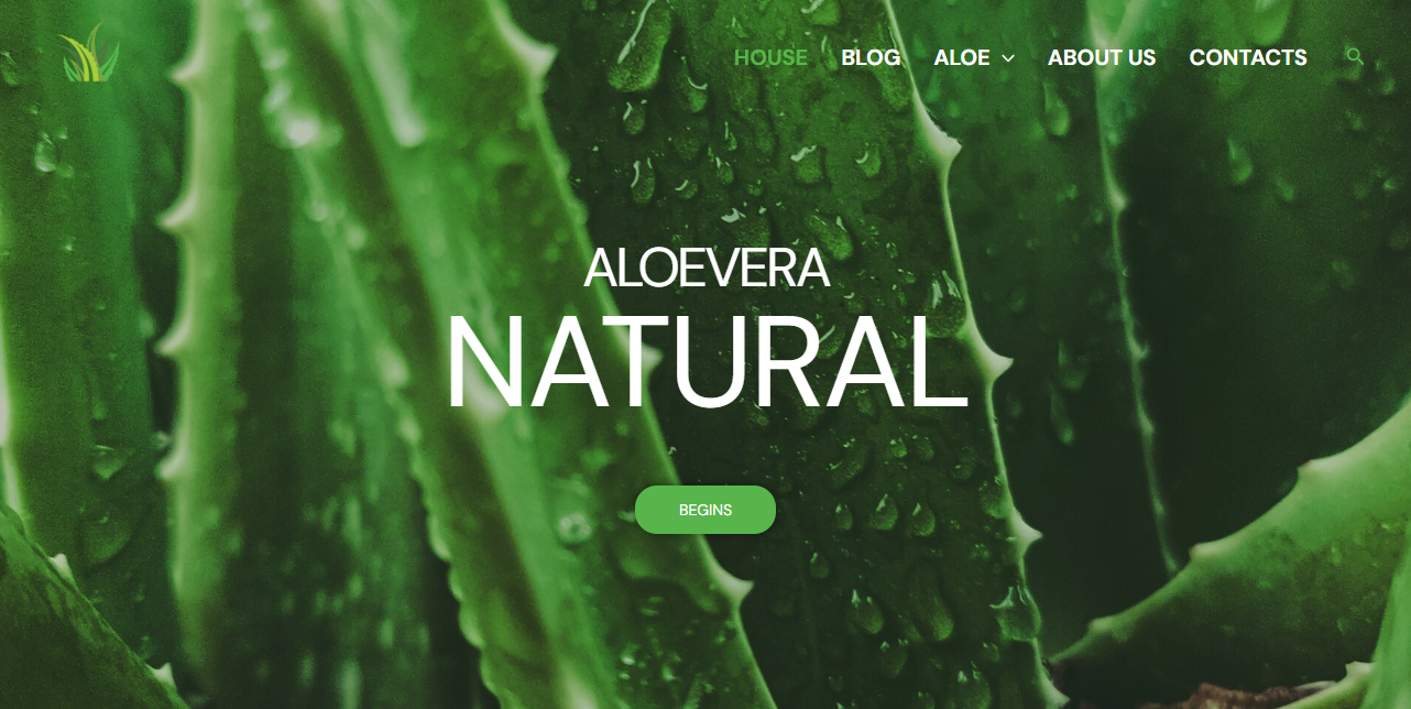 Aloe Vera Front Page